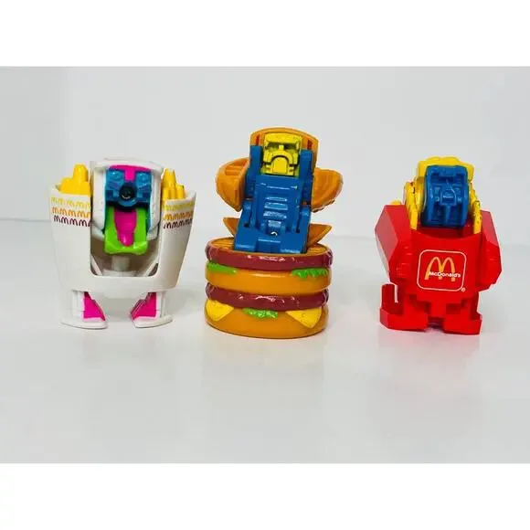 Vtg lot of 3 Happy Meal Transformer Toys - Picture 2 of 2